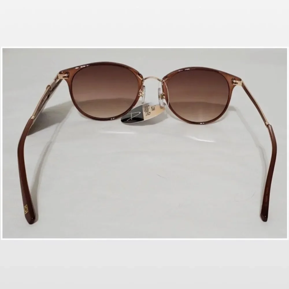 New Foster Grant Sunglasses Womens Tortoise Cat Eyes Polarized Brown Tinted Gold